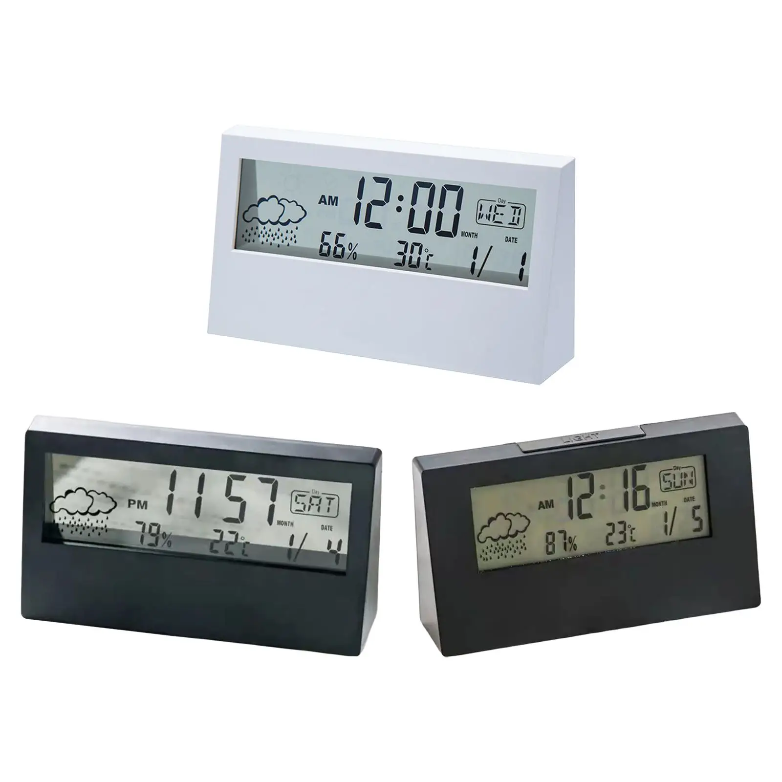 Date Display Bedside Alarm Clocks Easy to Operate Compact Simple Exquisite Practical Digital Alarm Clock for Outdoor Household