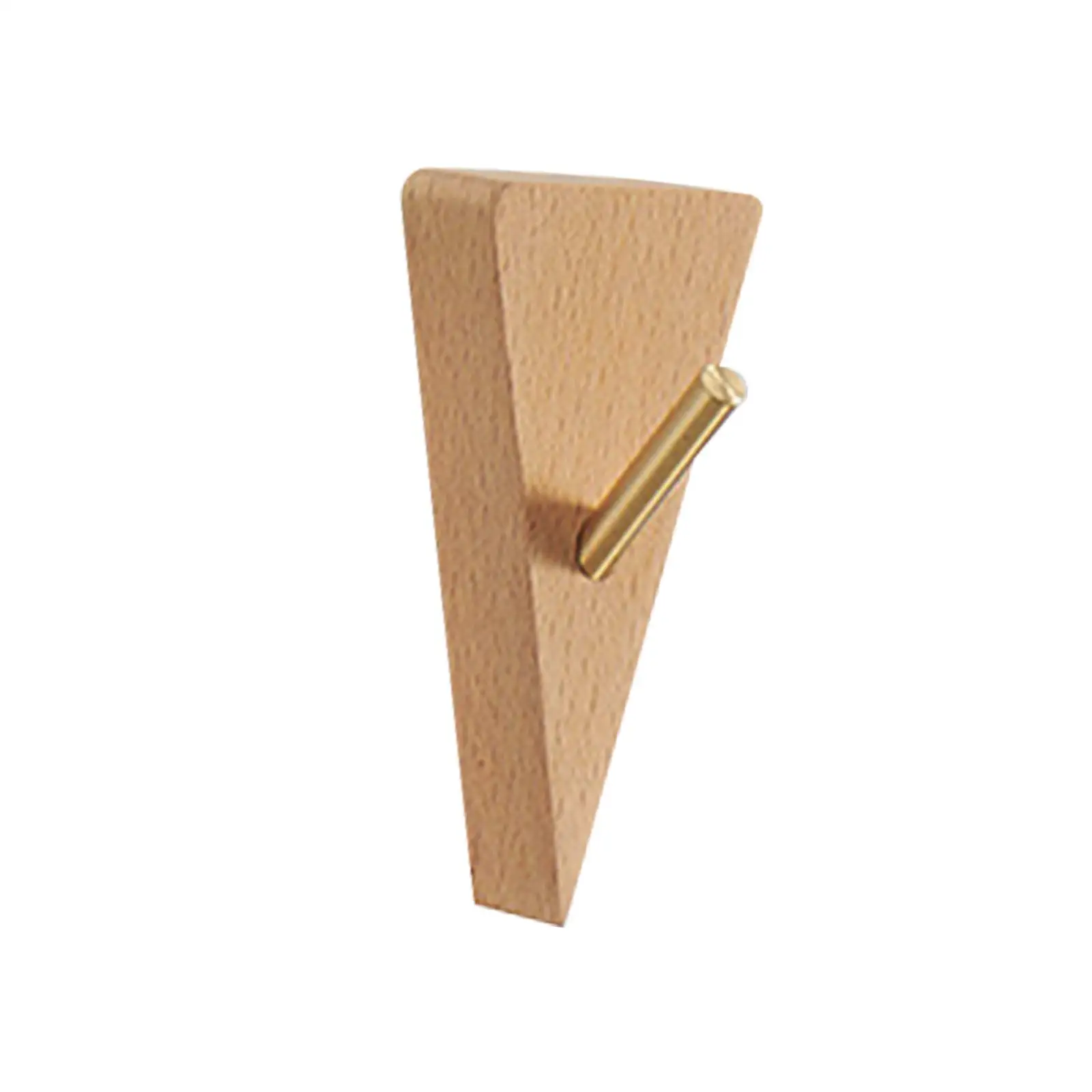 Triangle Hooks Wood Punch Free Multipurpose Wall Rack Holder Coat Clothes Towel Hook for Door Entryway Purse Living Room Home
