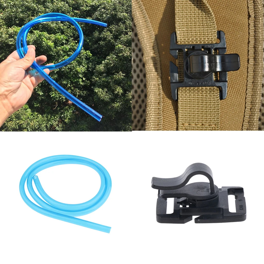 100cm Replacement Pack Drink Tube + Pipe Holder Buckle for Outdoor Bag Accessories
