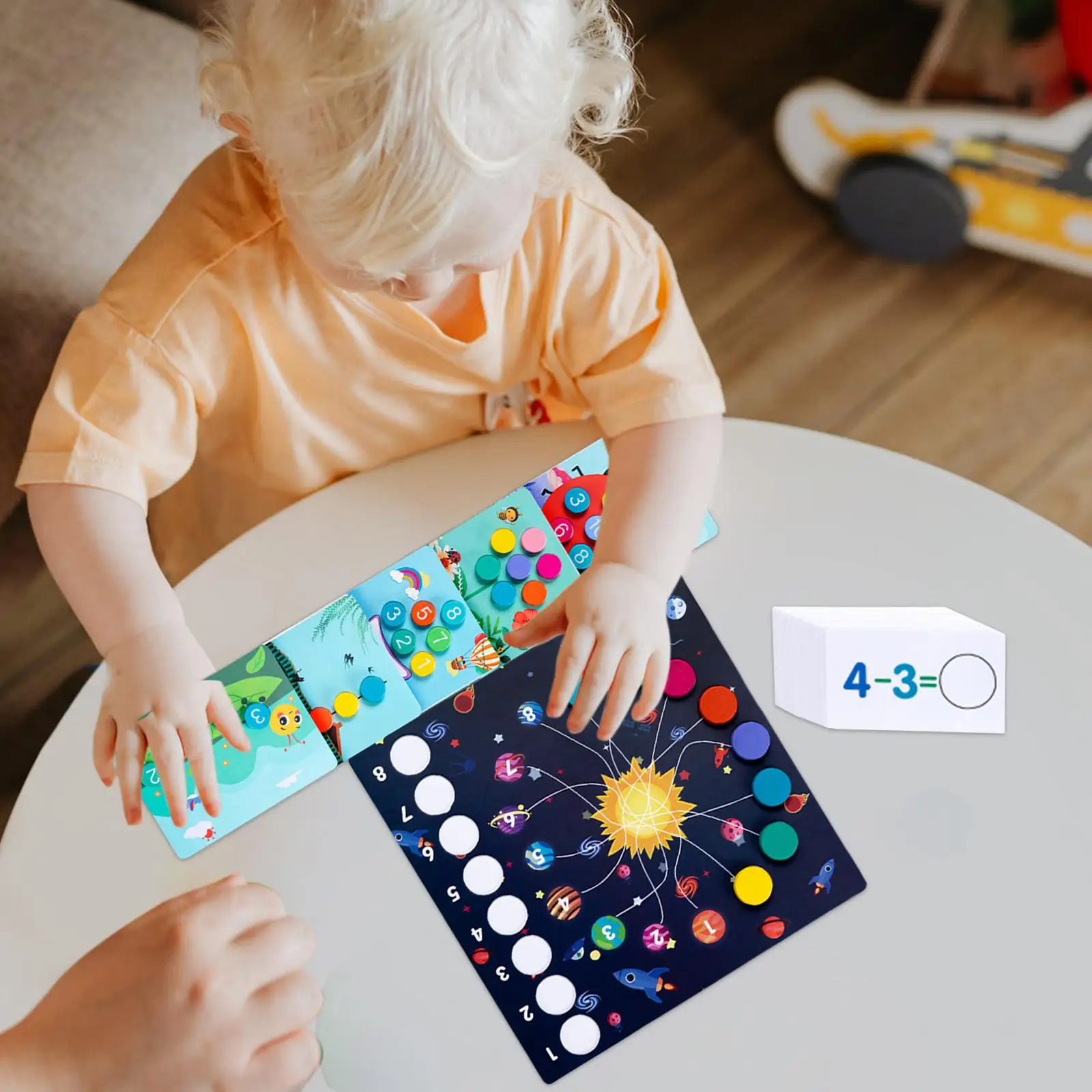 Toddler Number Learning Toys Wood Preschool Manipulatives DIY Toddler Number Puzzles for Game Kindergarten Teaching Home Decor