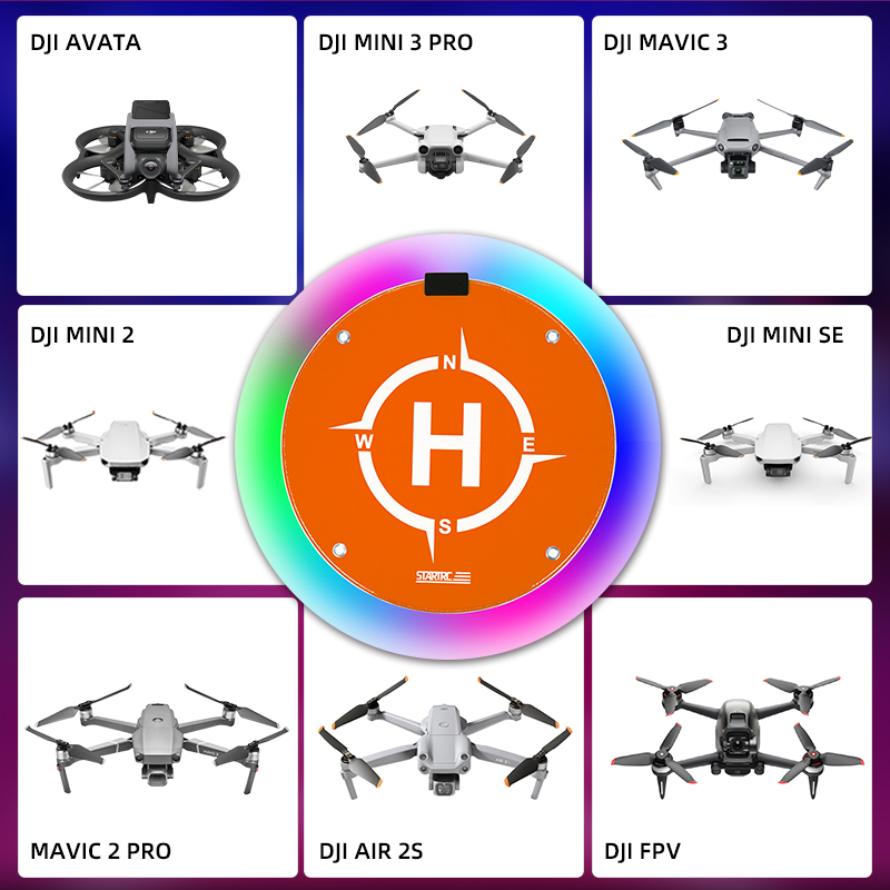 led night flight estacionamento avental para dji