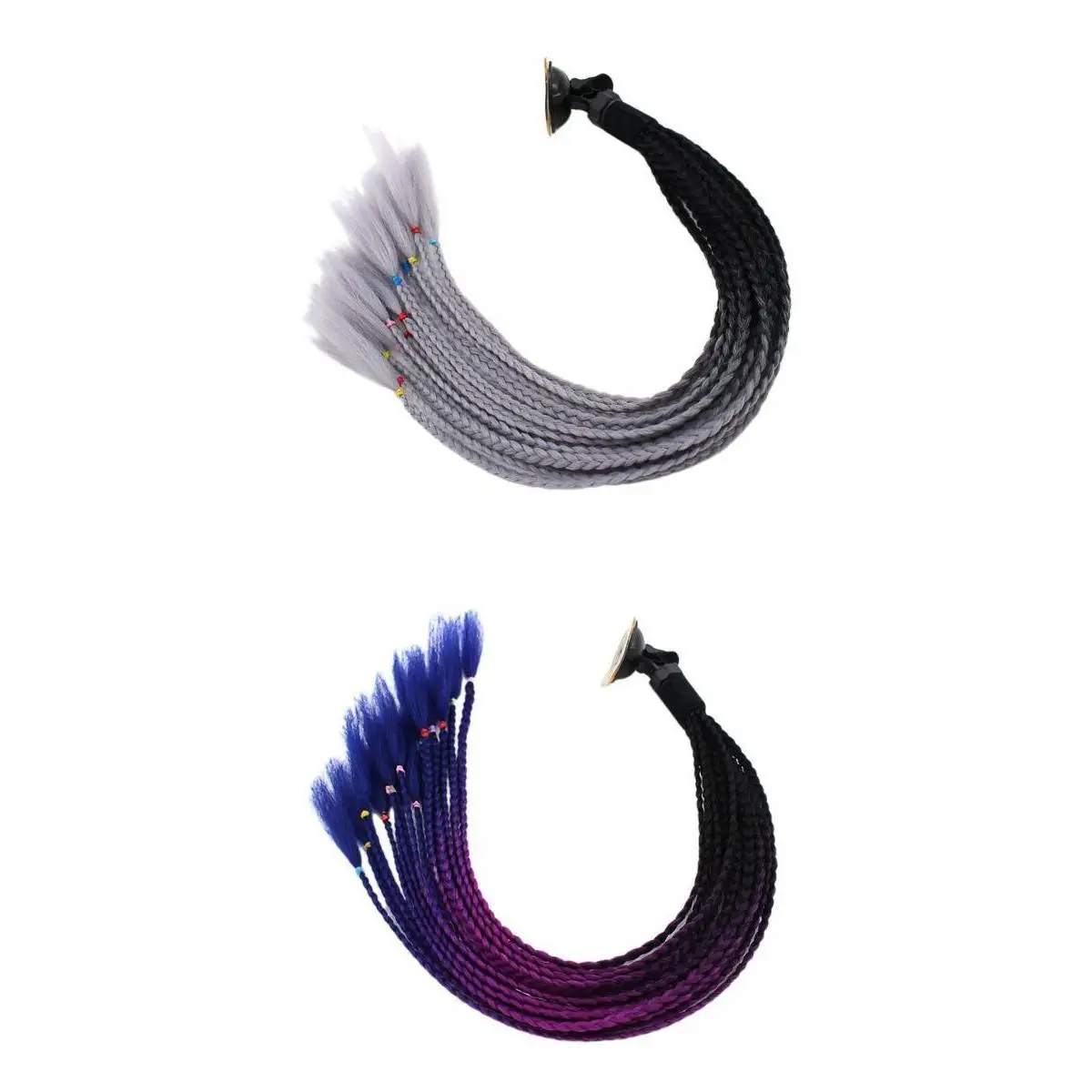 2x 55cm Hair   Gradient Ponytail for Motorcycles