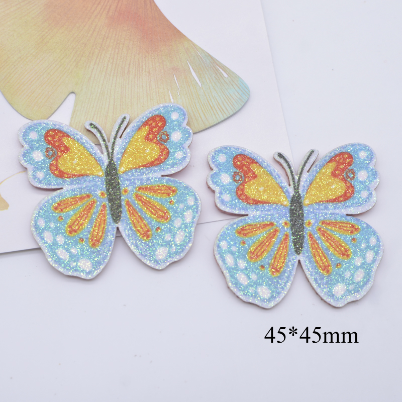 12 Stück Glitzer-Druck-Applikationen, Schmetterling, für DIY-Handwerk, Kuchendekoration, handgefertigte Kopfbedeckung, Haarspangen, Schleife, Dekor, Hut, Nähflicken – Detail 6