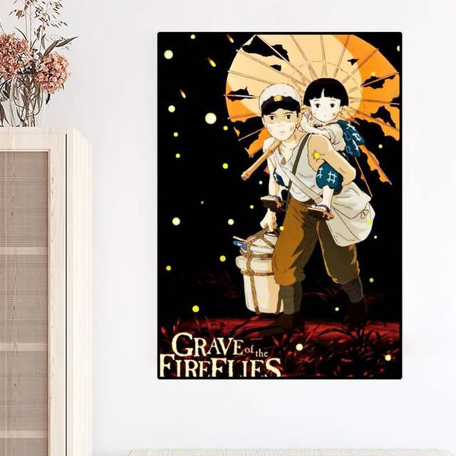 grave of the fireflies' Poster, picture, metal print, paint by