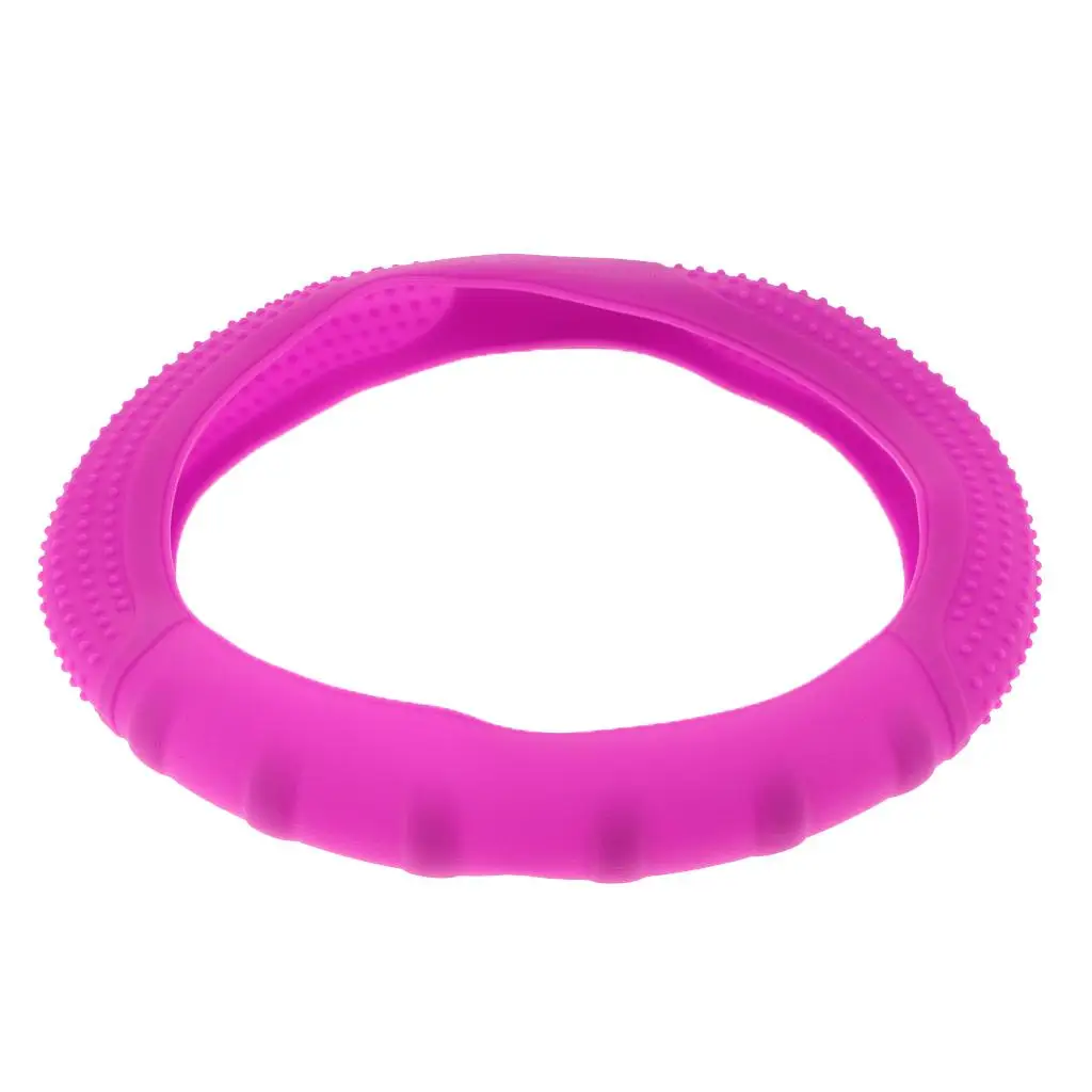 36cm Silicone Non-Slip Steering Wheel Protective Cover for Car