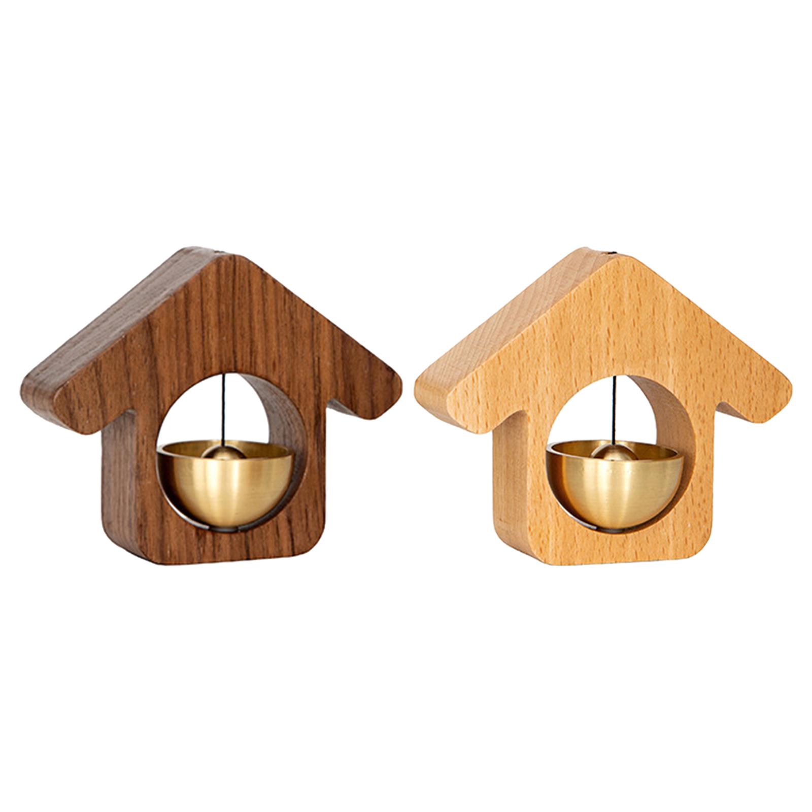 2pcs Wood Shopkeepers Bell Gate Bell Chime for Fridge Barn Door