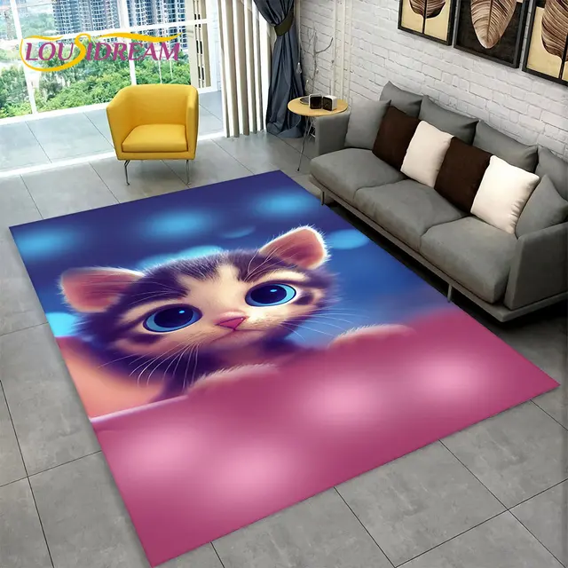 Conjunto de 4 jogos americanos de gatos fofos, estampa de patas de gato de  desenho animado PVC tecido tapetes de mesa laváveis antiderrapantes  resistentes ao calor para cozinha jantar festa mesa interna