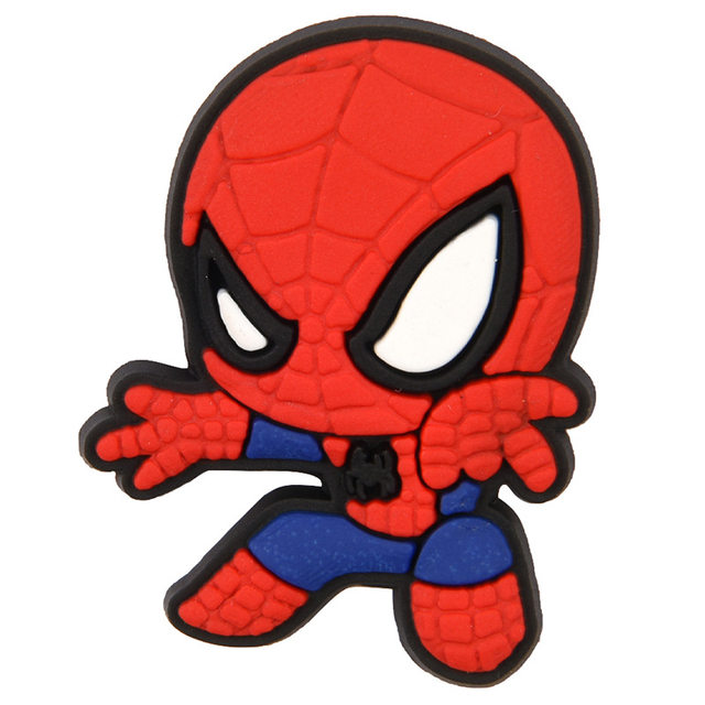 13pcs Cute Cartoon SpiderMan Shoe Aceessories for Crocs Charms Sandals  Clogs DIY PVC Shoe Lace Charms