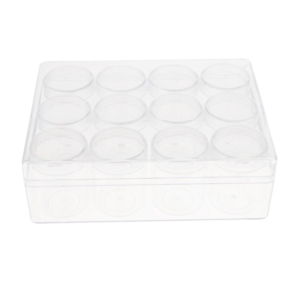 12x20g Empty Clear Container Cosmetic Jar Makeup Travel Pot Portable