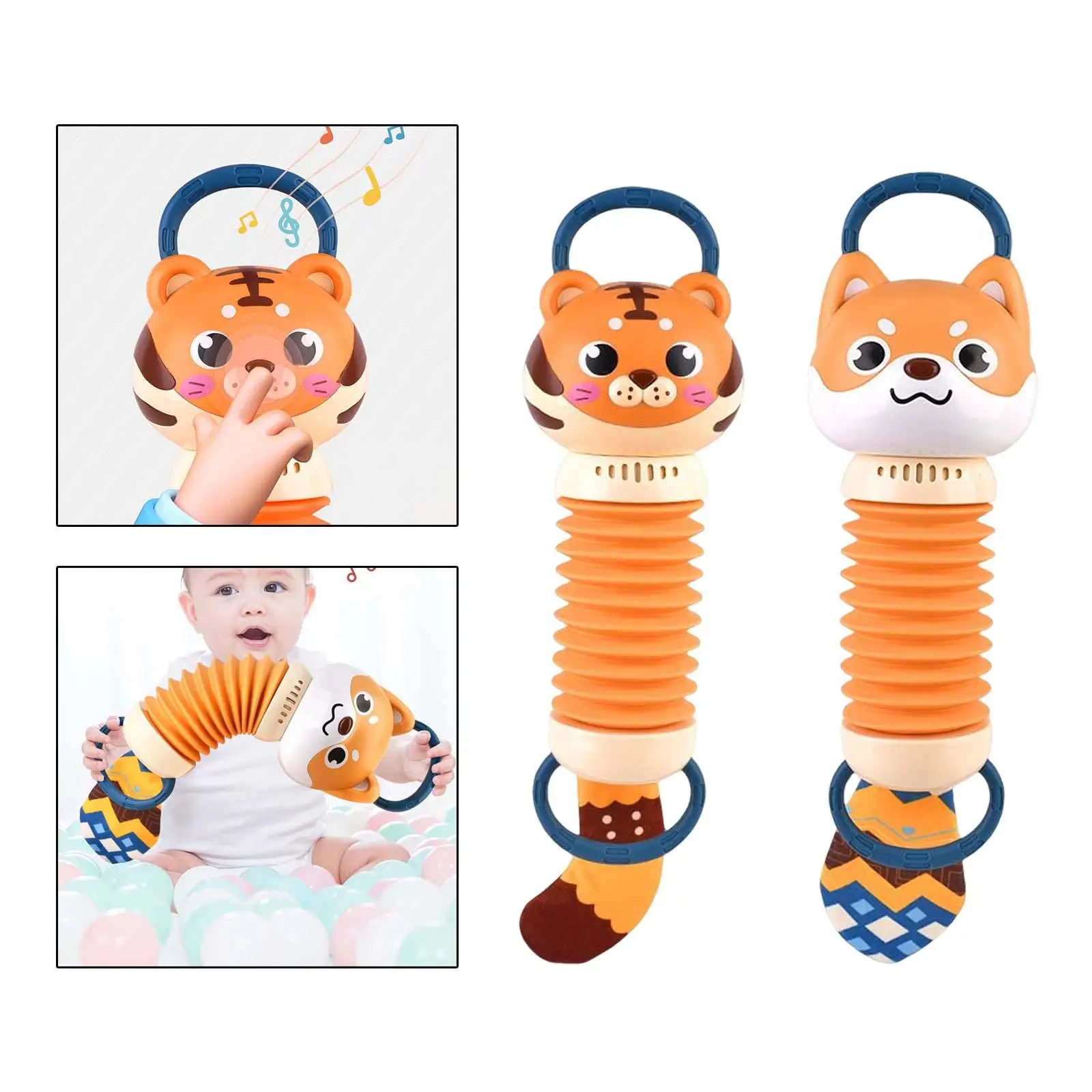 Accordion Toy Rattles Toys Developmental Hand Grip Educational Sensory Toy Soft