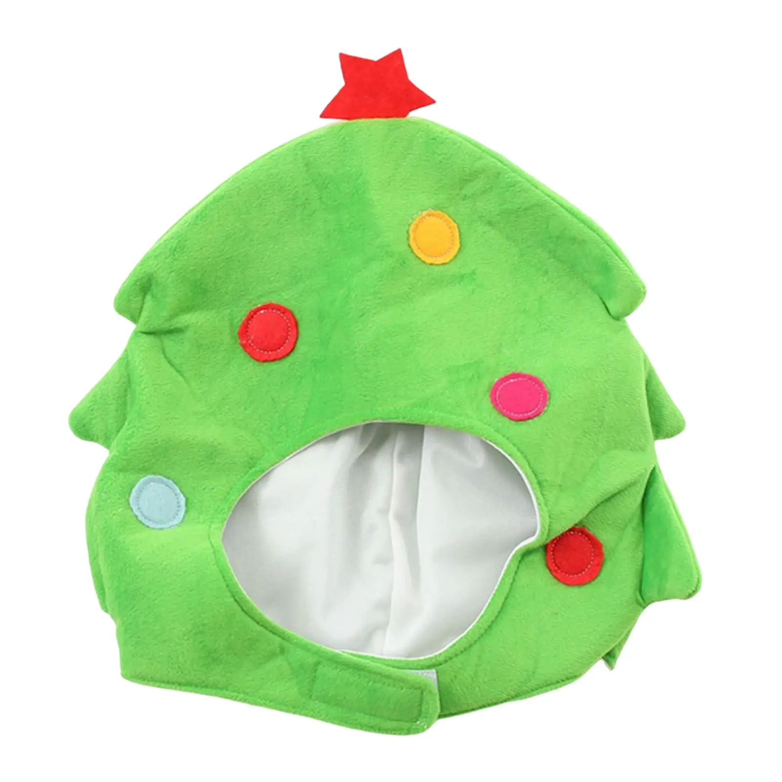 Funny Christmas Tree Plush Hat Winter Novelty Headwear Gift Unisex Photography Prop Soft for Christmas New Year Celebrations