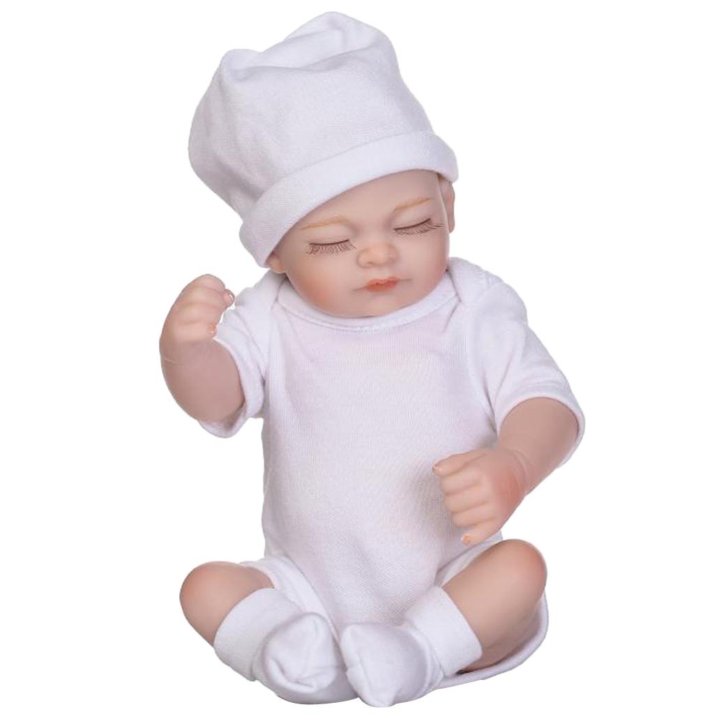 10inch Simulation Vinyl Reborn Doll Newborn Baby Pregnant Learning Toy Gift White