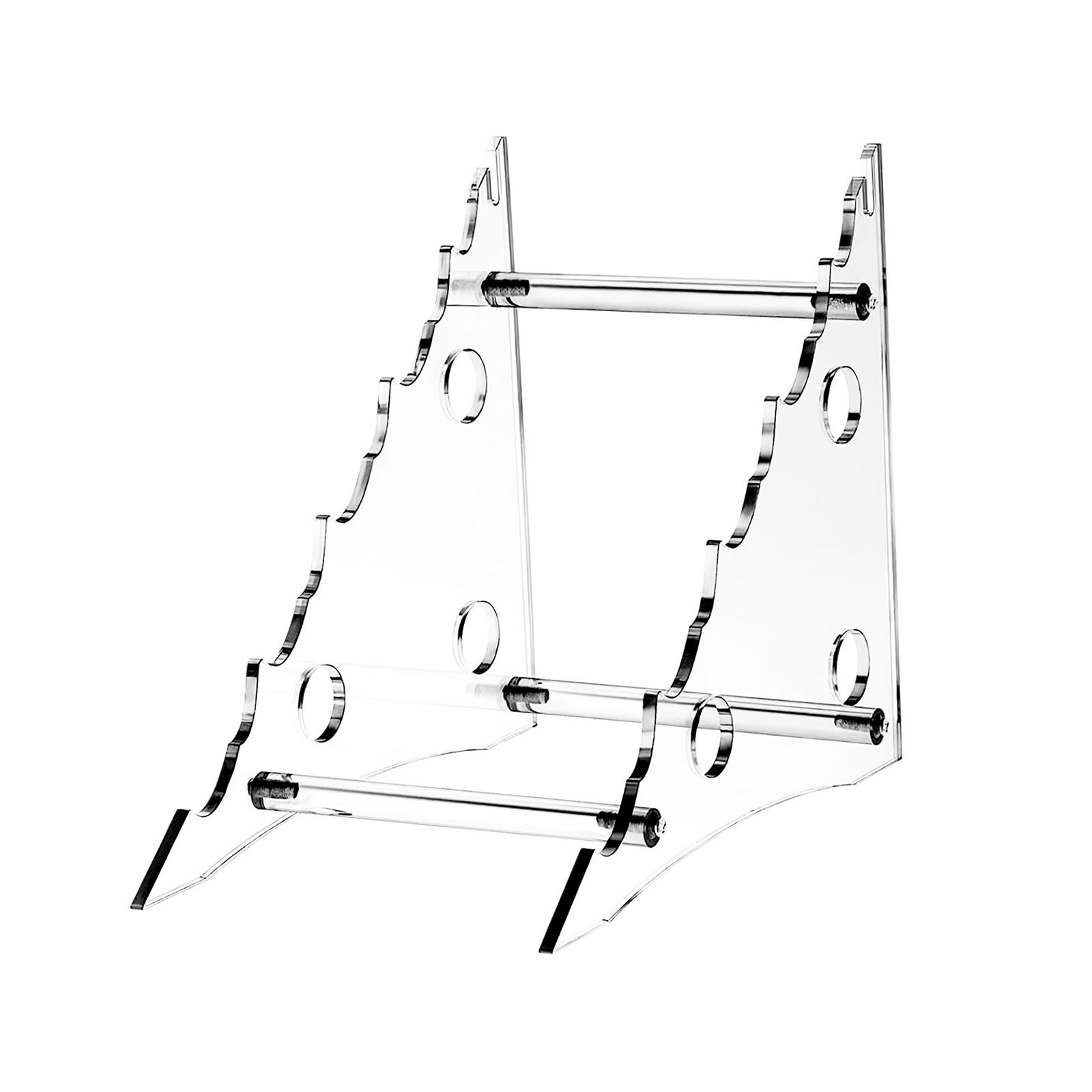 4 Tiers Display Holder Base Transparent Rack Easel Stands Acrylic Display Holder for Cabinet Desktop Decoration