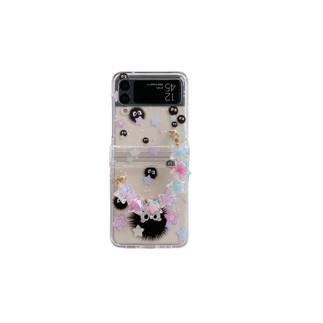 Star Soot-sprite Clear Phone Case With Chain for Samsung Zflip 