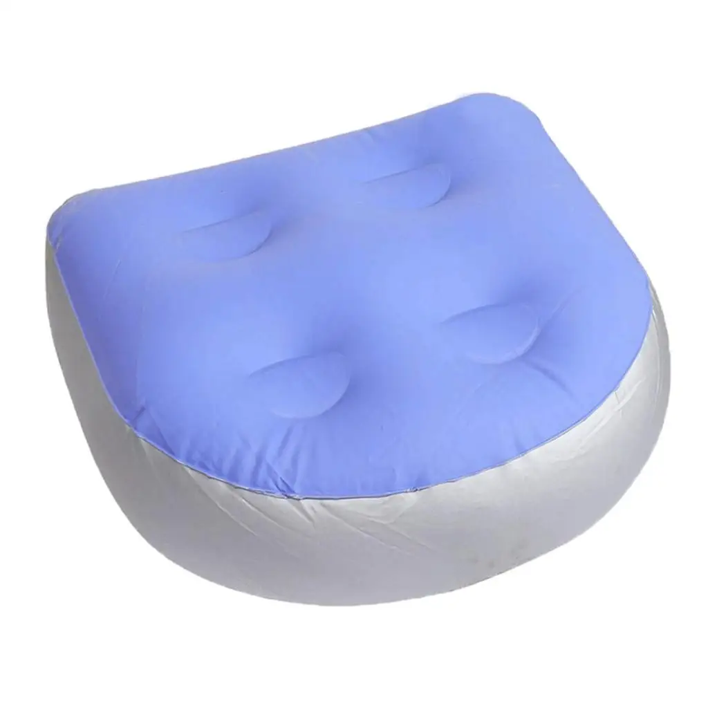  Bathtub Mat Soft Inflatable Booster Seat Cushion Pad Pillow for Spas, , 