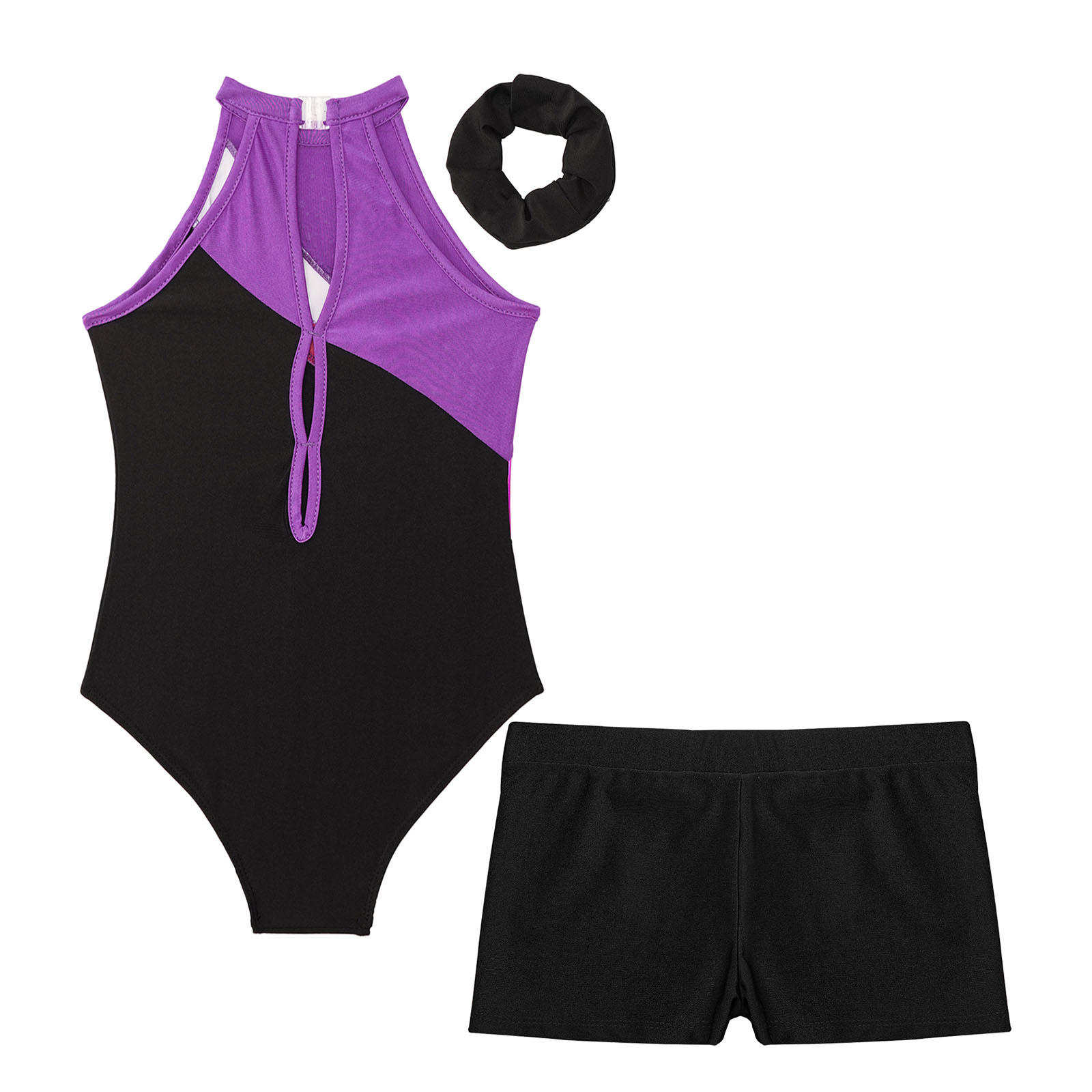 Kinder Mädchen Gymnastik Trikots Ballett Tanz Outfits Strass sportliche Biketard Shorts Set Workout Eiskunstlauf Bodysuit – Detail 30