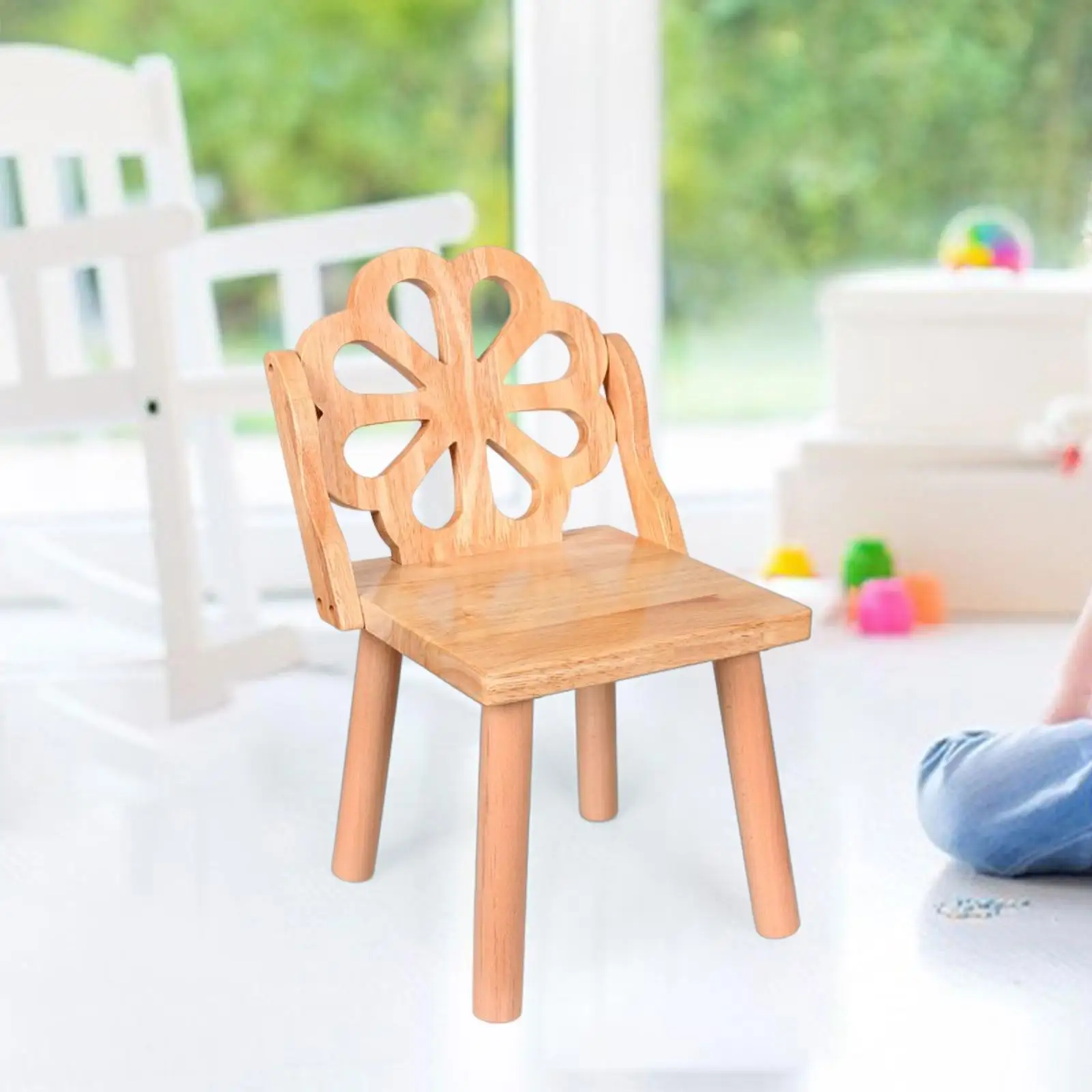 Wooden Removable Wooden Child Stool Space Saving Durable Ultralight Small Seat Stool for Kids for Nursery School Bathroom Home