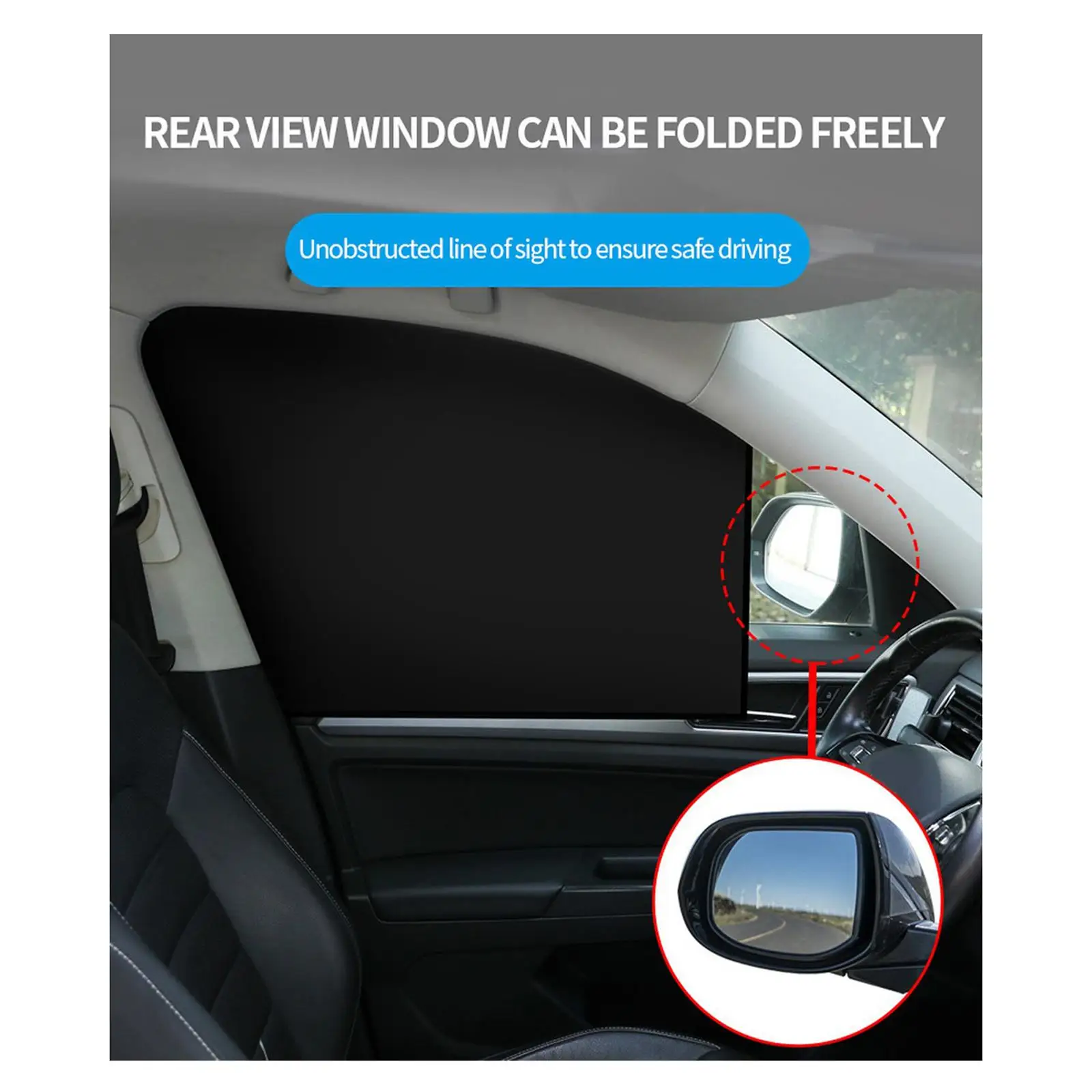 Universal Magnetic Car Window Sunshade Privacy Protection Maintains Car Interior Temperature Automotive Curtain for Camping