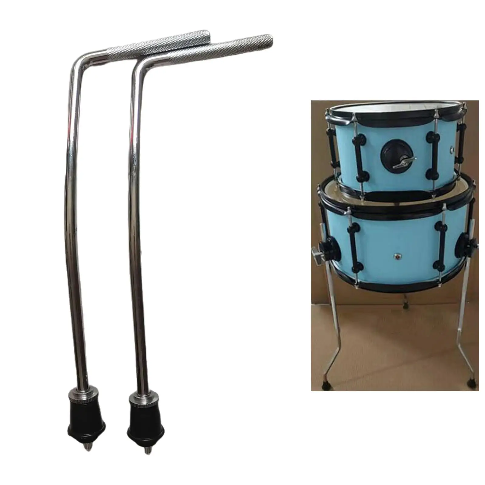 2Pcs Floor Tom Legs Durable Drum Feet Adjuster, Support Rack