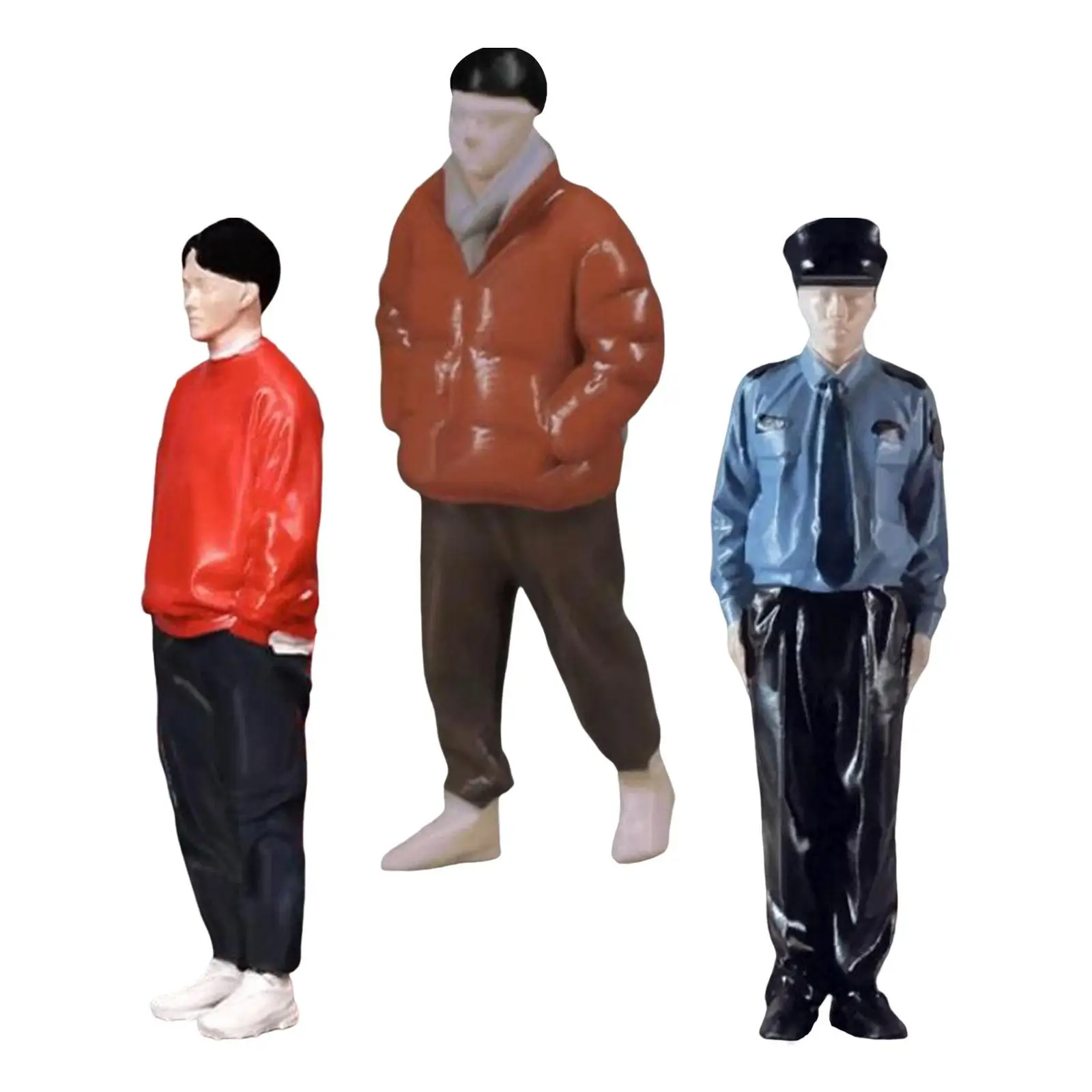 1/32 Models People Figures Three People for Miniature Scene Micro Landscapes