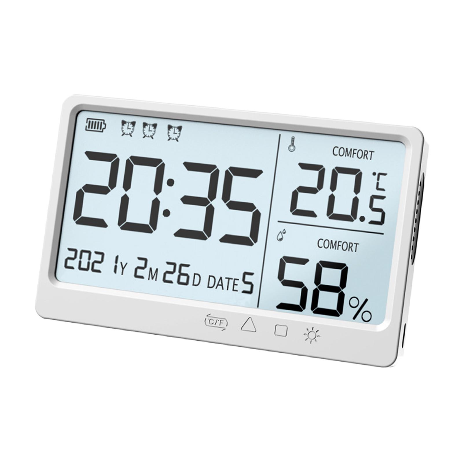 Digital Hygrometer Thermometer Temperature Humidity Monitor Practical Humidity Gauge for Office Greenhouse Bedroom Tabletop Home