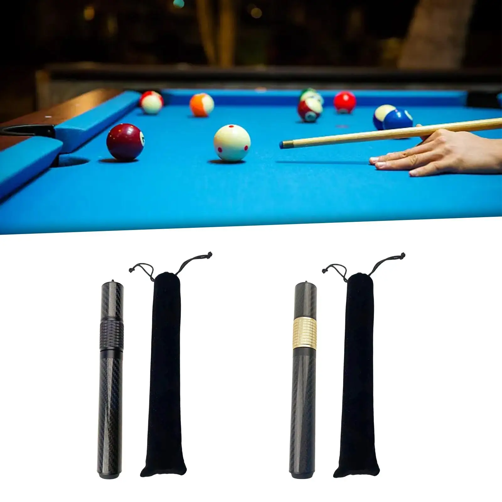 Billiards Pool Cue Extension Lengthen Tools 9.45in~13.39in Billiards Accessories Adjustable for Professional Enthusiast Lovers