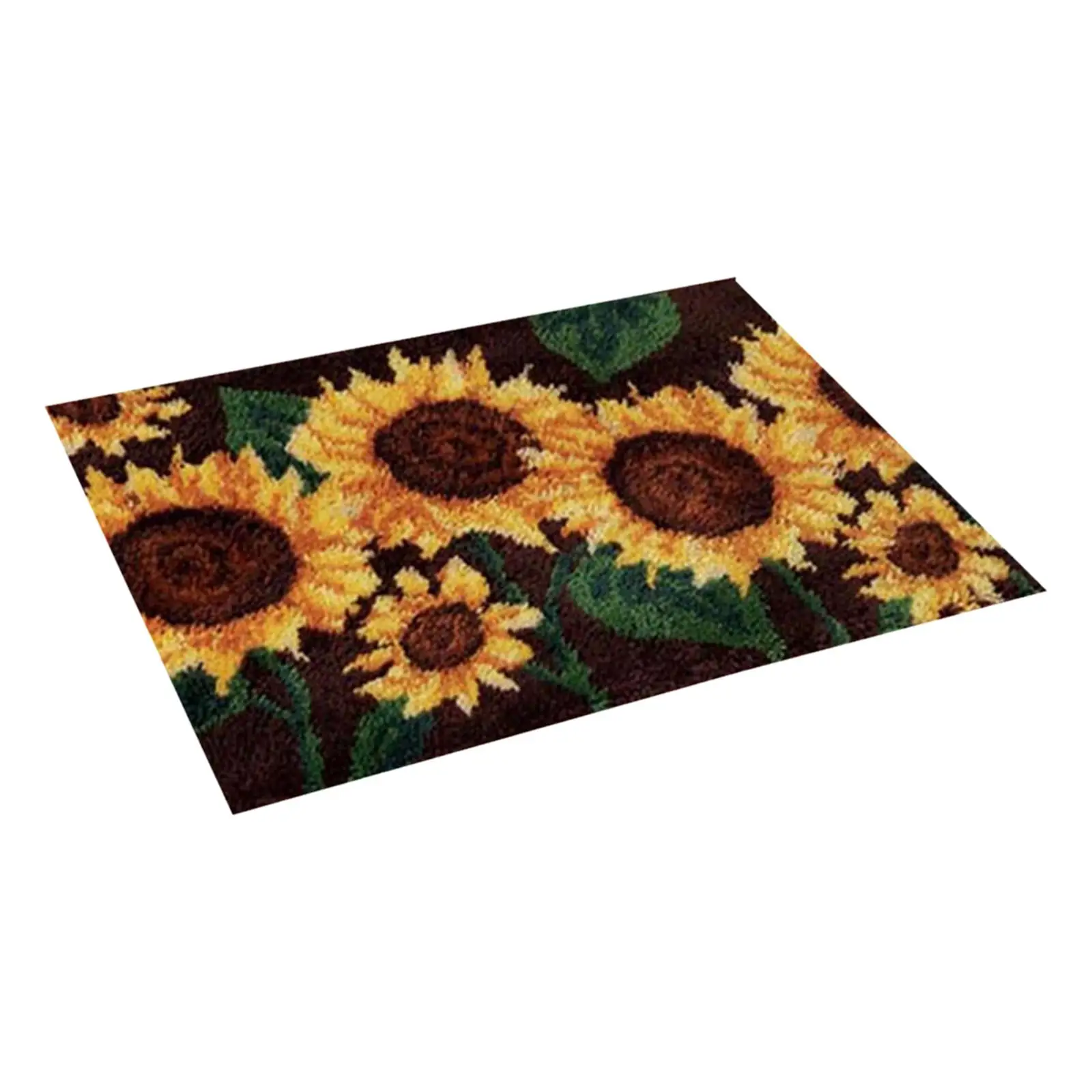 Sunflower Latch Hook Rug Kits Crocheting Carpet Needlework Mat for Kids