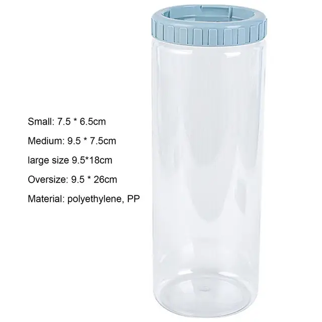 Frascos de almacenamiento sin BPA, botes de despensa herméticos de plástico  antideslizantes para Cocina - AliExpress