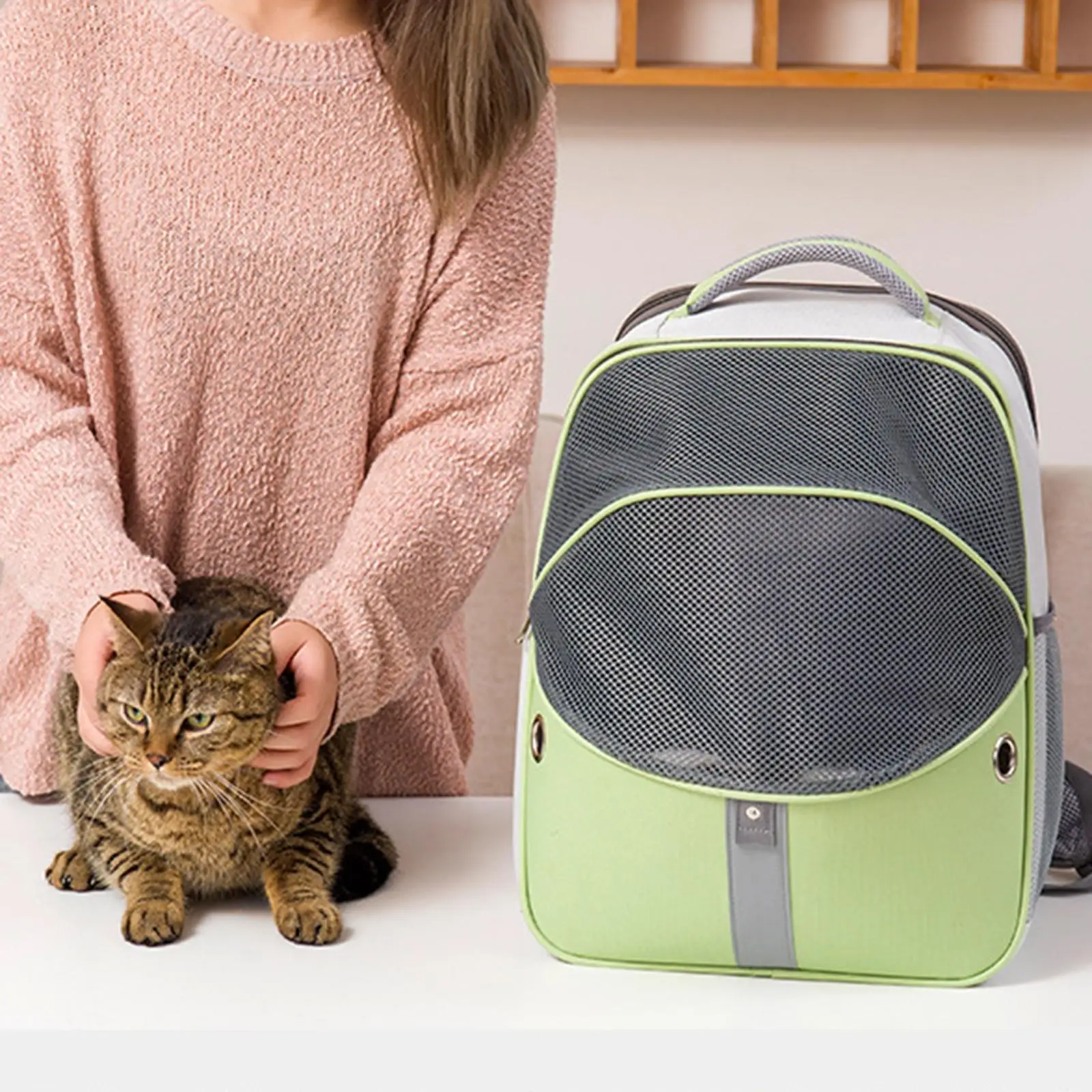 Collapsible Pet Carrier Travel Transport Bag Cat Dog Carrier Breathable Cat Backpack Expandable for Travel Small Dog Kitten