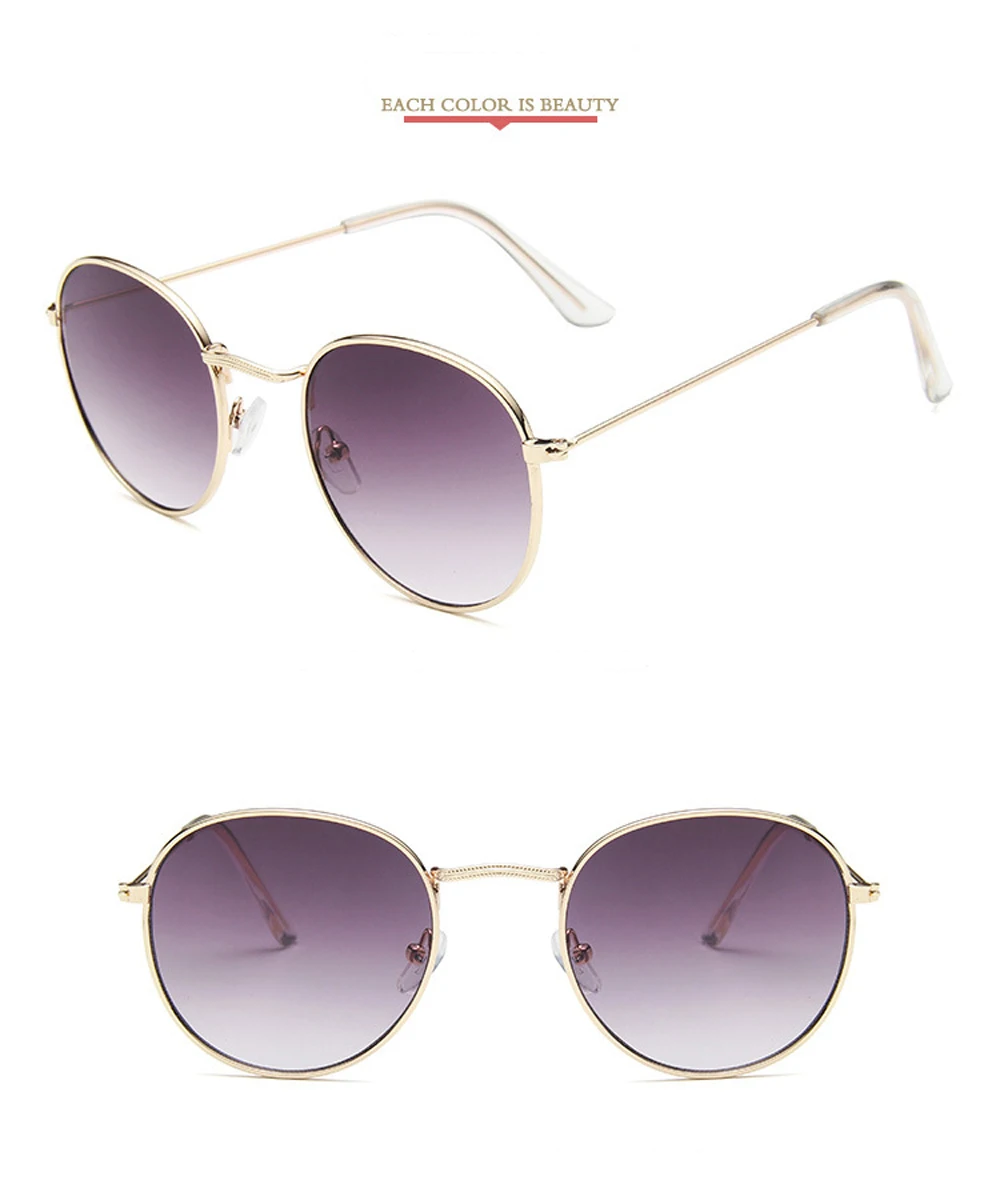 Vintage verspiegelte Sonnenbrille Herren und Damen Retro Sonnenbrille mit Metallrahmen Outdoor-Mode Brillen – Detail 23