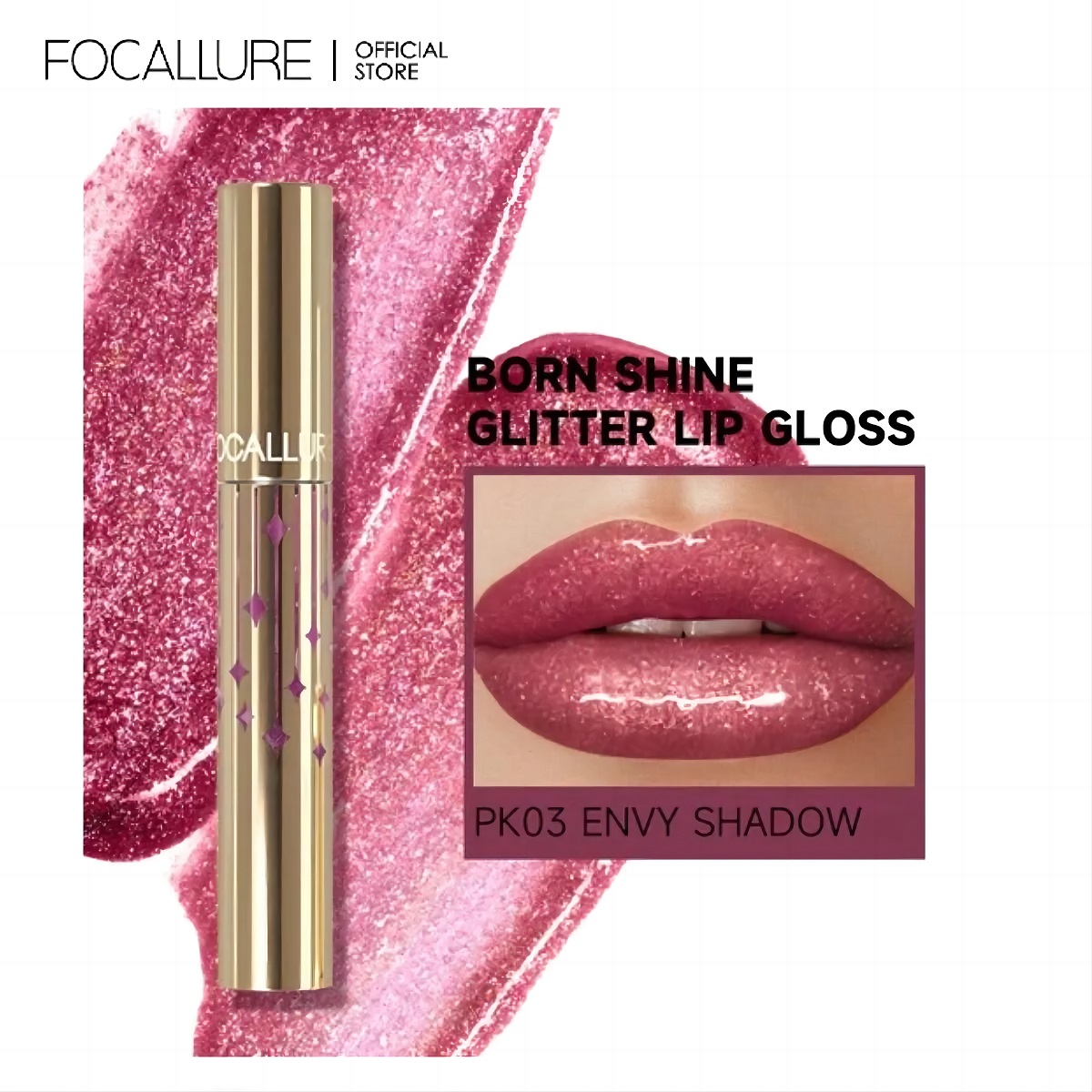 Best of FOCALLURE Glitter Lip Glosses Waterproof Longlasting Lip Glaze Moisturizing Liquid Lipstick Mirror Surface Lips Makeup Cosmetics Reviews & Tips