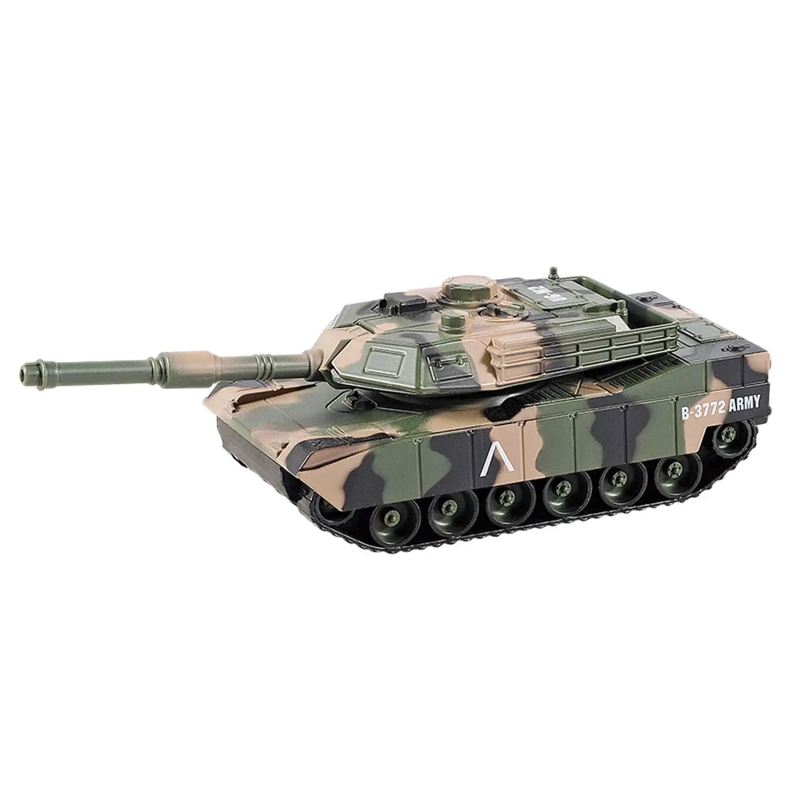 1/24 Scale Tank Toy with Light and Sound Realistic Rotating Fort Alloy Diecast Tank for 3-7 Years Old Kids Girls Birthday Gift