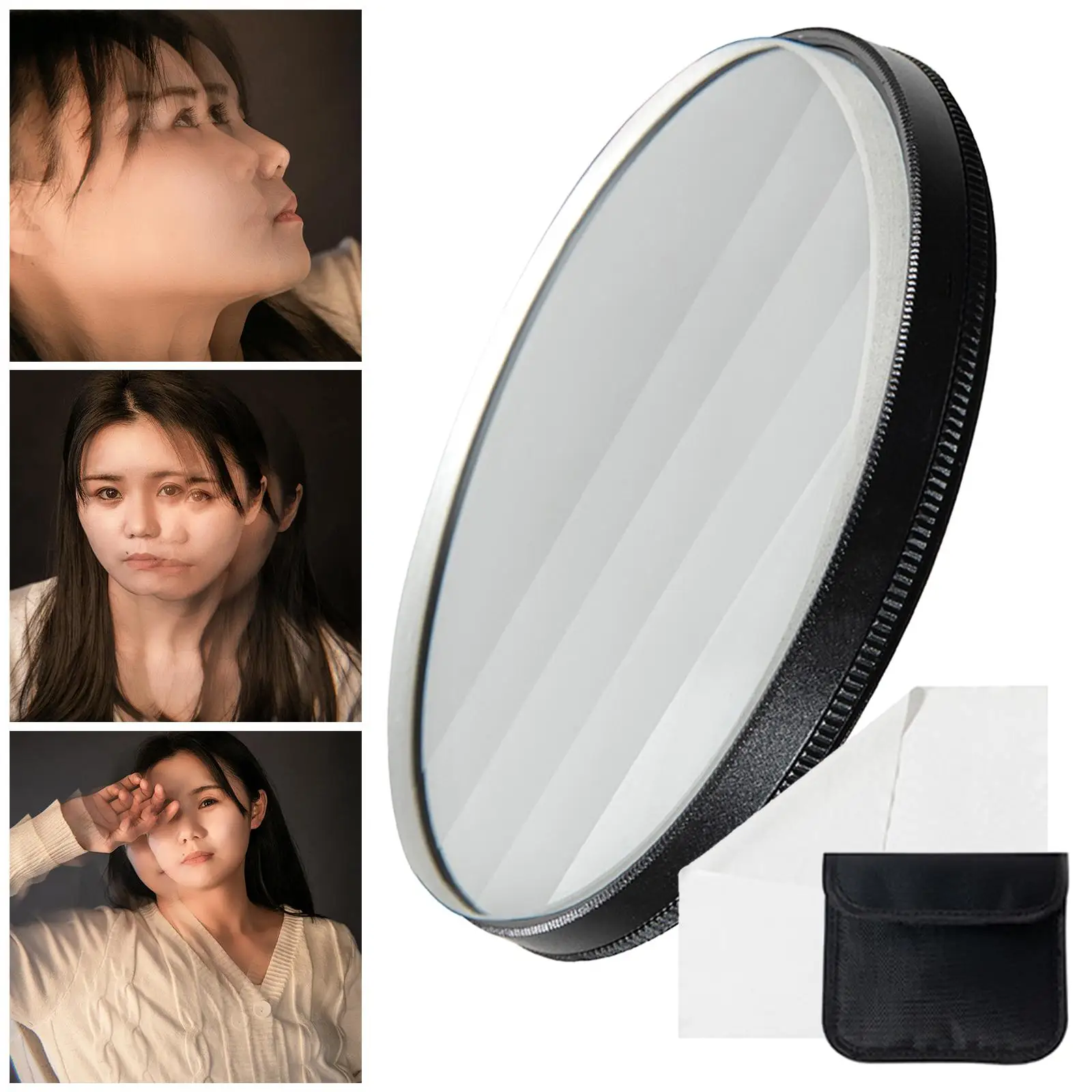 77mm Linear Glass  Lens Filter/ Variable Creative Subjects Foreground Blur Anamorphic Light  Effect/ for Camera Accessories/