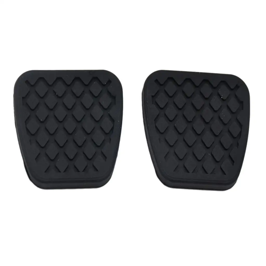 Pair Black Rubber Car Non-slip Foot Replacement Pedal Cover for Honda 