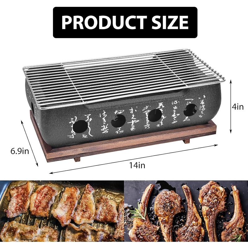 Title 1, Japanese Style BBQ Grill,Portable Barbecue Stov...