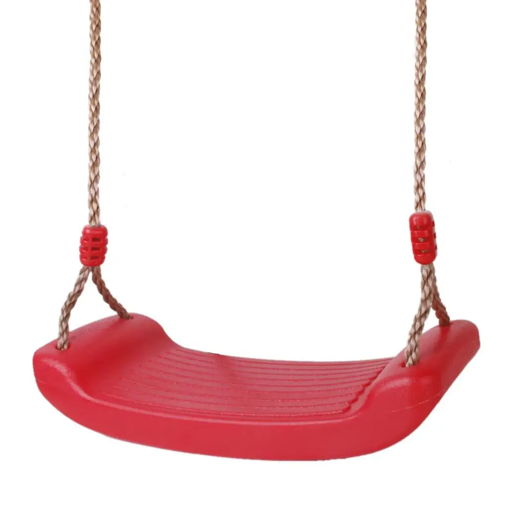 Red Swing Seat With Rope Set Kids Indoor & Outdoor Garden Playground Toy