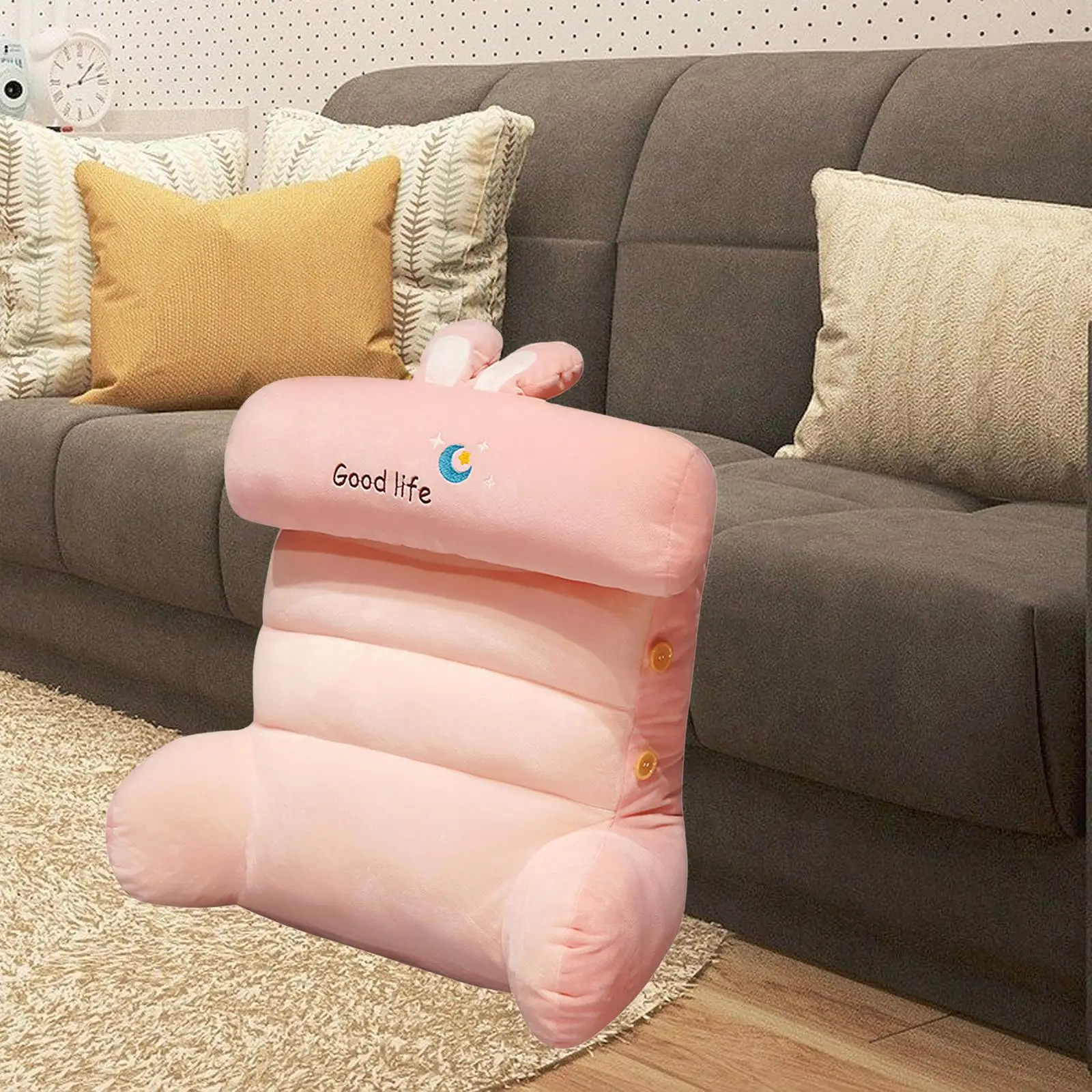 Soft Backrest Pillow waist Support Cushion Waist Support Pillow Breathable Armchair Cushion for Bedroom Sofa