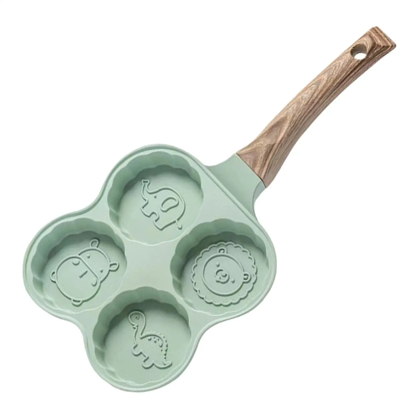 Egg Frying Pan Cookware Wooden Handle Egg Ham Pans Small Frying Pan for Cooking Household