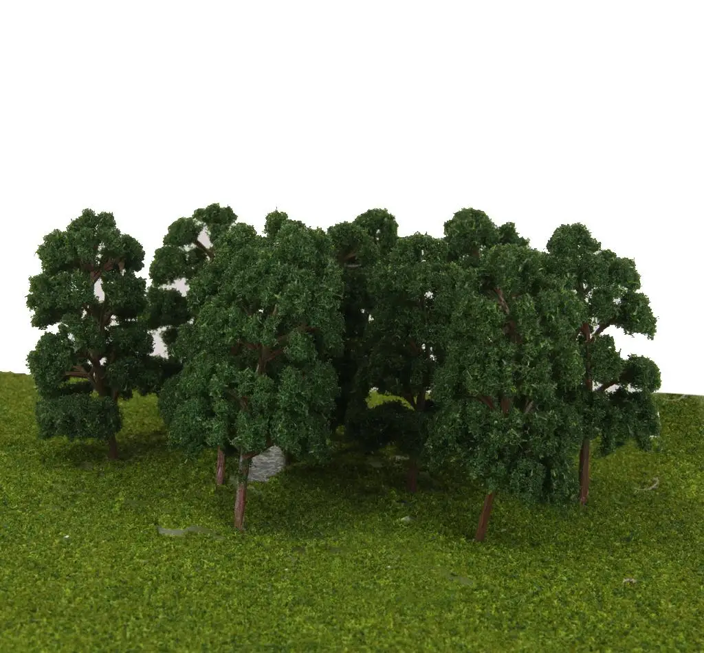 10pcs Model Trees  1:75  For  Scale Layout Diorama Scenery