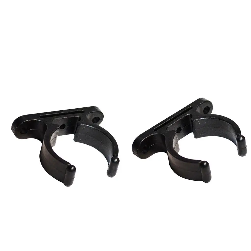 2 X 38mm Black Nylon Tube Holder Clip for Paddle Boat Hook Oar Stern Pole