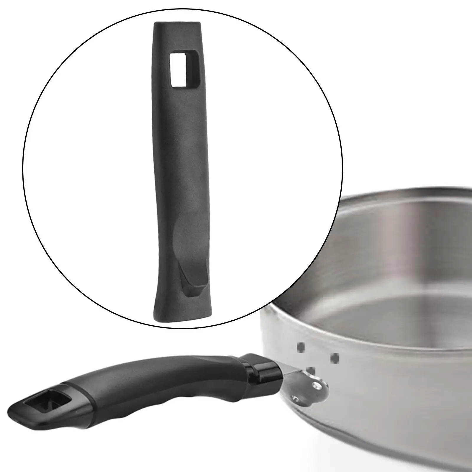 Scald Proof Pot Handle Handgrip with 2 Screws Universal Bakelite Pot Handle for Replacement