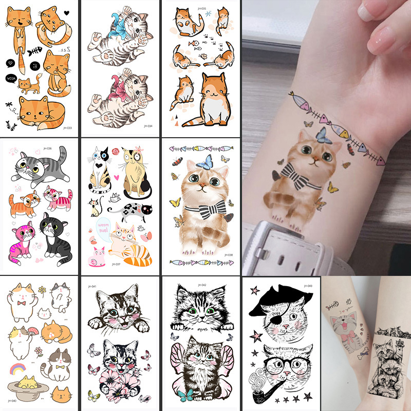 Best of 10Pcs Waterproof Temporary Tattoos For Children Small Cat Tattoo Stickers For Kids Hand Fake Tatoo Body Art Child Tattoo Reviews & Tips