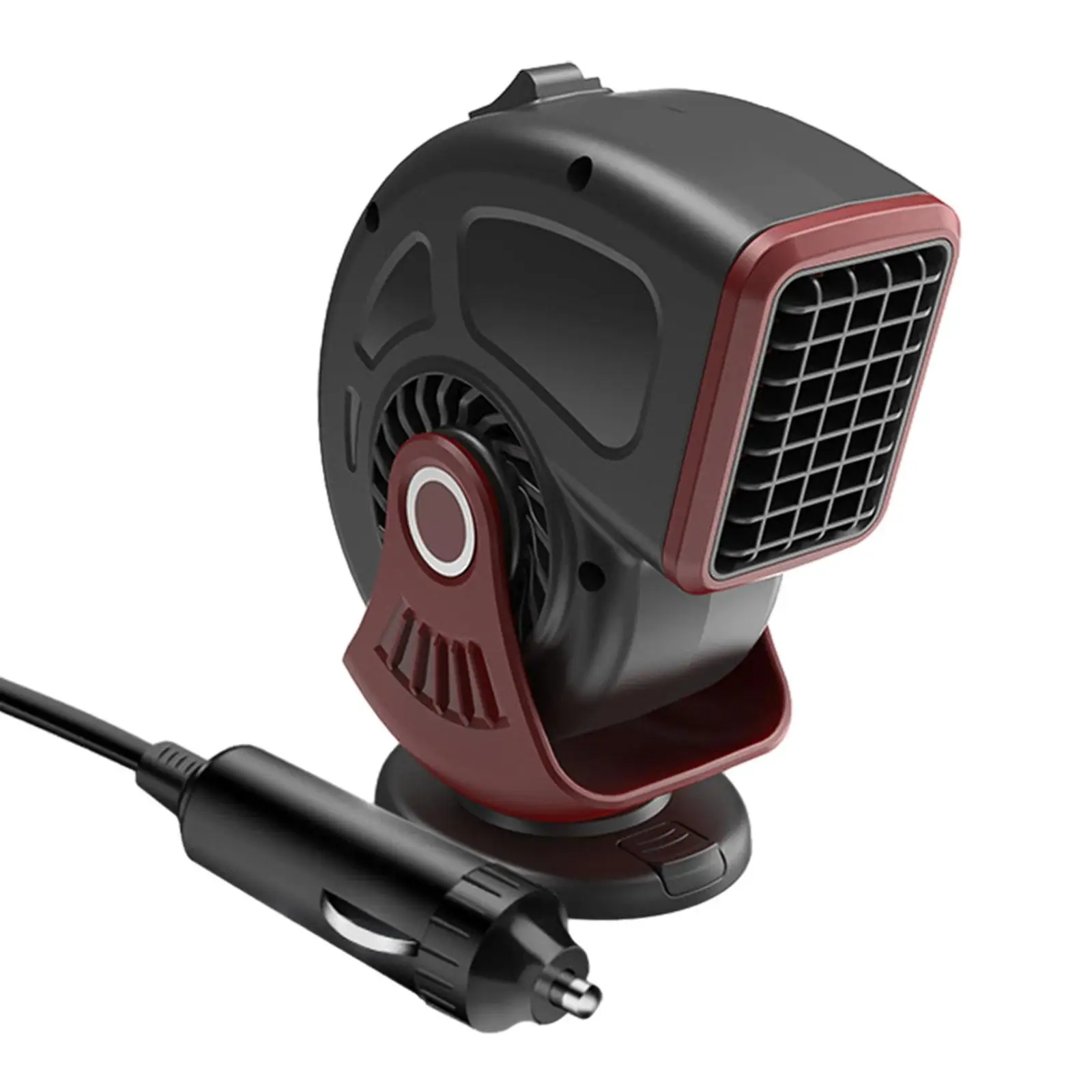 12V Car Heater 120W 2 in 1 Rotatable Portable Fast Heating Defrost Defogger Automobile Windscreen Fan Auto Vehicle Heater
