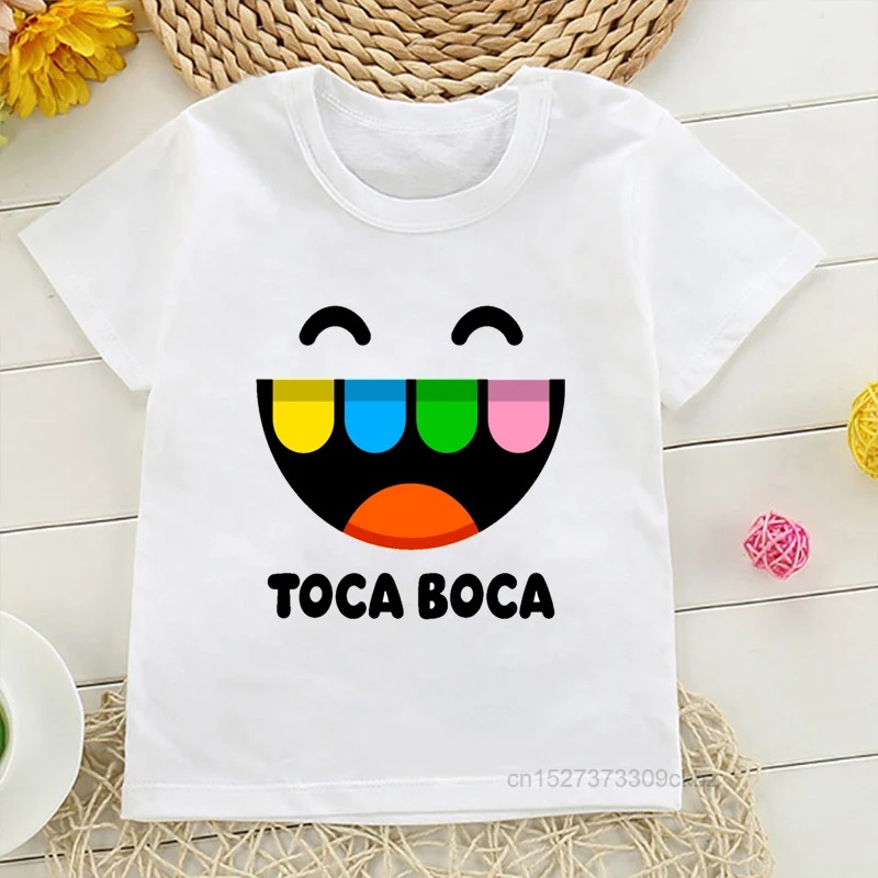 Title 11, New Toca Life World Print Kids Cotton T-shirt B...