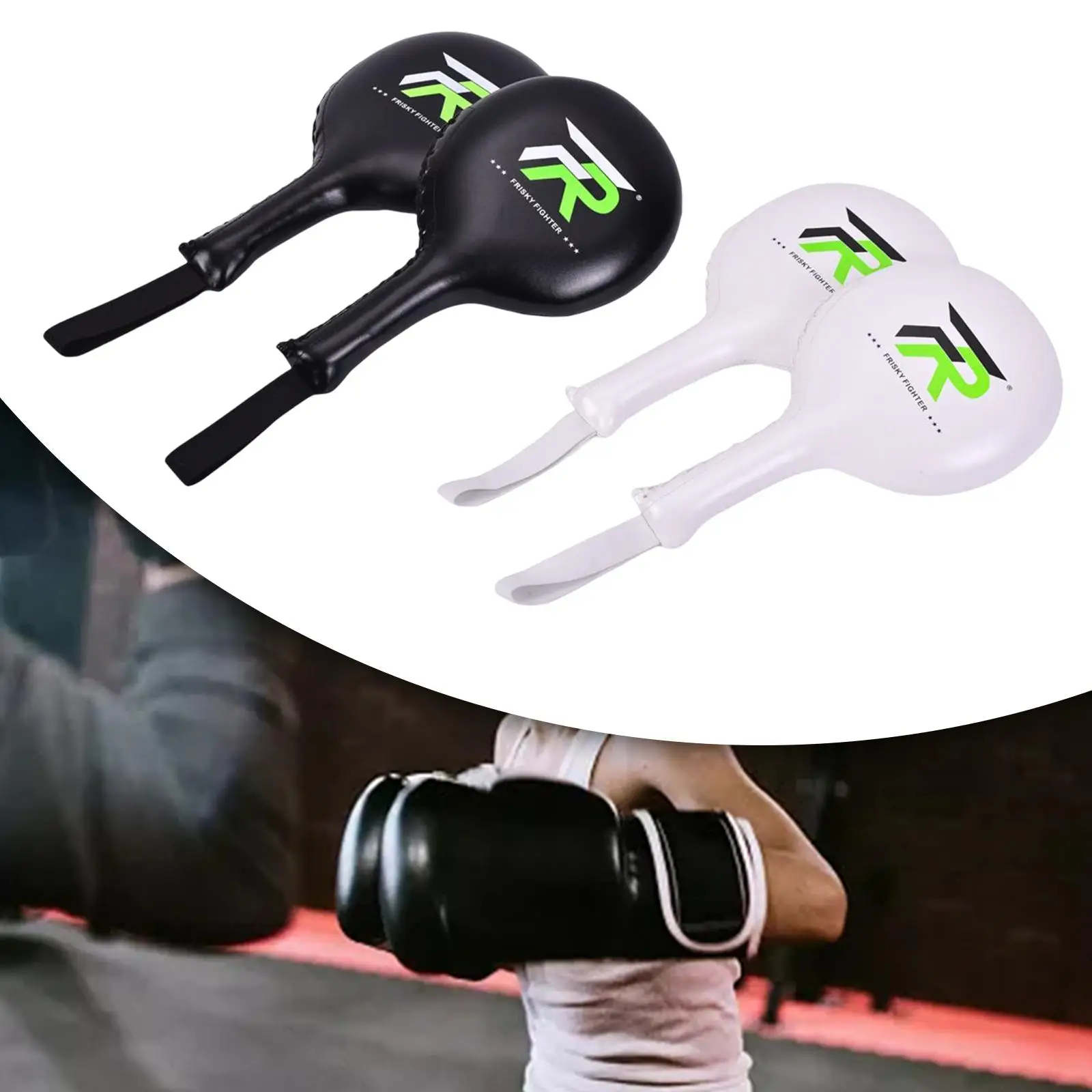 2Pcs Taekwondo Kick Pad Training Target Punching Bag Sparring Gear Punching Glove Premium Boxing Focus Mitts for Karate Mma