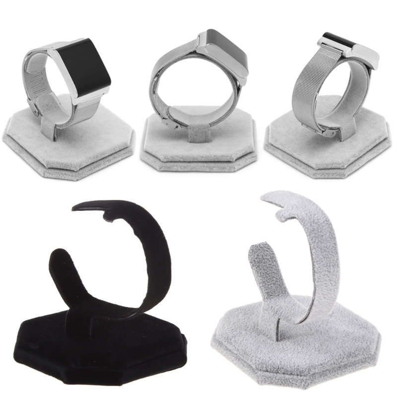 Schwarz c-förmiges Armband regal Wildleder kratz feste Uhr Display Rack Armband Lager regal Produkt Display Rack – Detail 2