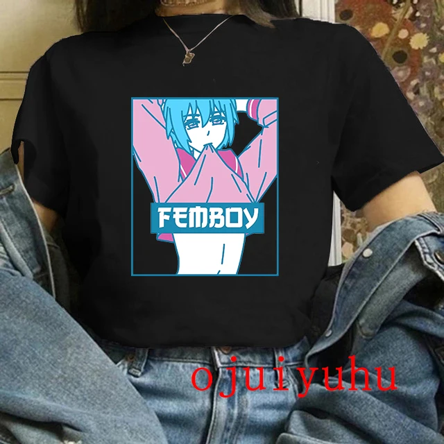 Femboys Harajuku Mange T-shirt Fashion Femboy Hooters Funny