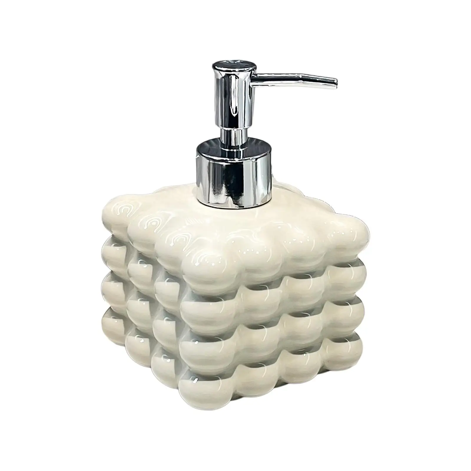 Lotion Dispenser, Ceramic Lotion Bottle 370ml Shower Gel Dispenser Soap Dispenser for Hotel Bathroom,