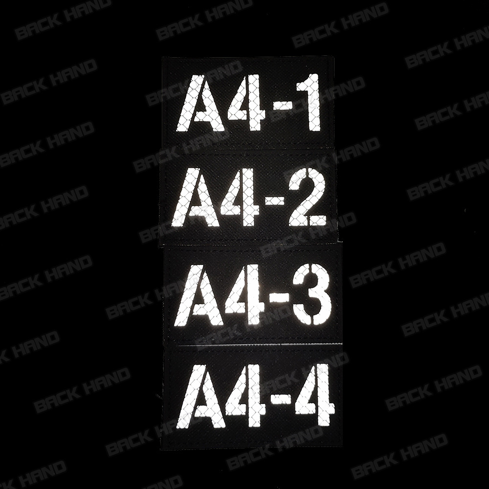 Description Picture 4 of itemCall Sign A4-1 Reflective Magic Patch Arm Badge 1B9 2B9 6B9 Military Tactical Helmet Patch Armband Patches for Caps PRESS FIRE
