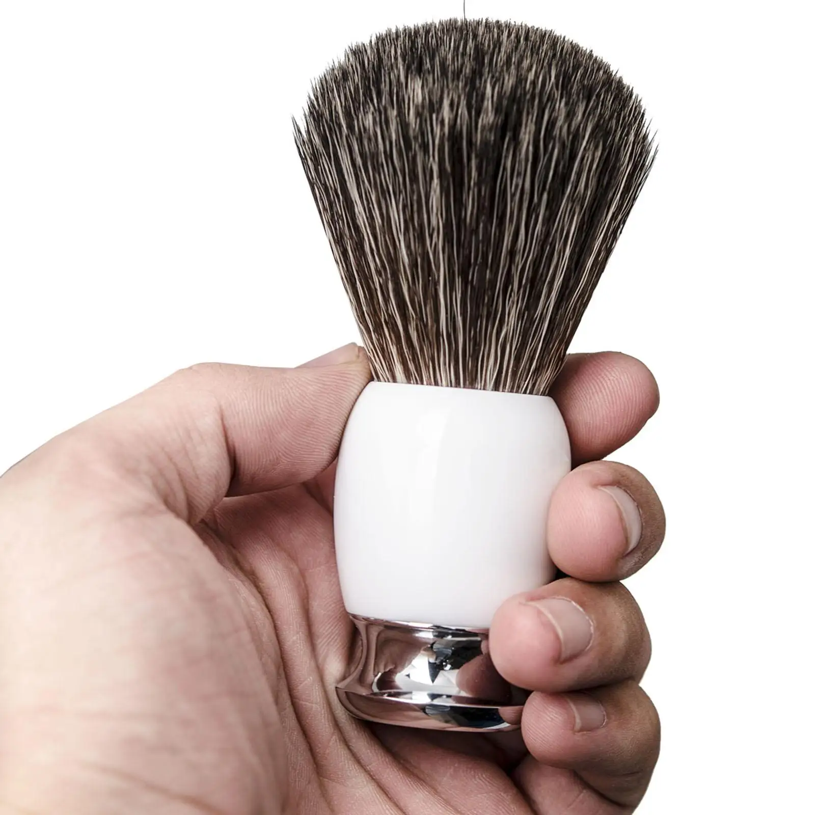 Men`s Shaving Brush Beard Brush for Dad Boyfriend Father`s Day Gifts Luxury Rich Lather Wet Shave Handmade Barber Shave Brush